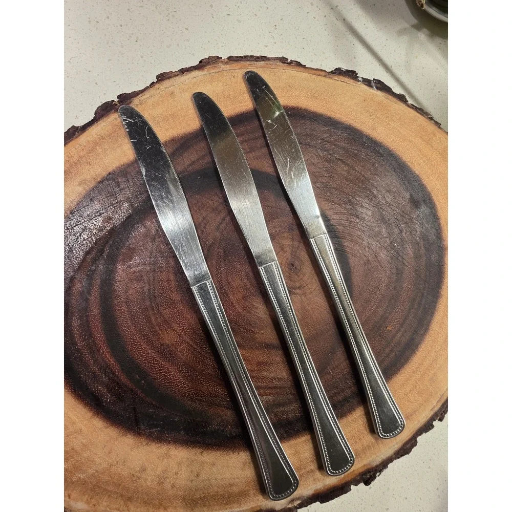Vintage Stainless Steel Set of 3 Butter Knife Flatware 9